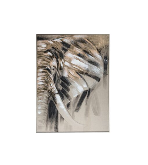 Mighty Elephant Abstract Framed Wall Art Canvas